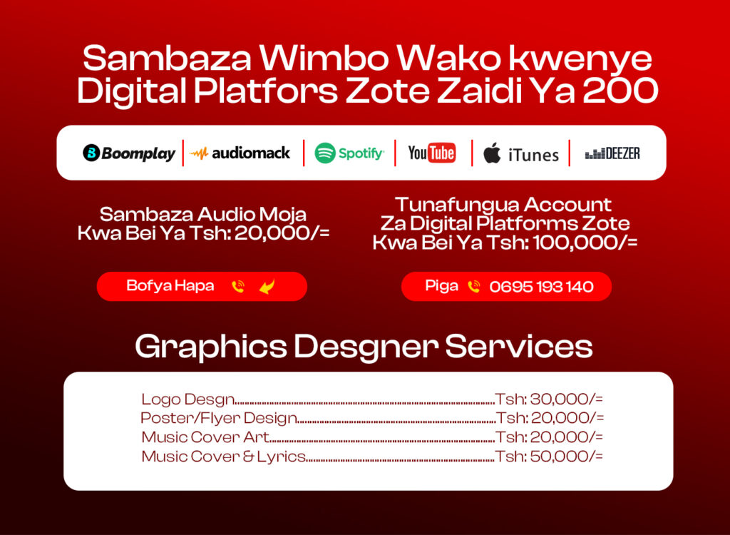 Fursa Kwa Wasanii Wa Mziki (Sambaza Nyimbo zako)